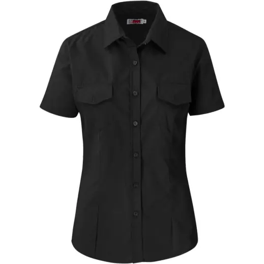 Ladies Short Sleeve Kensington Shirt Black